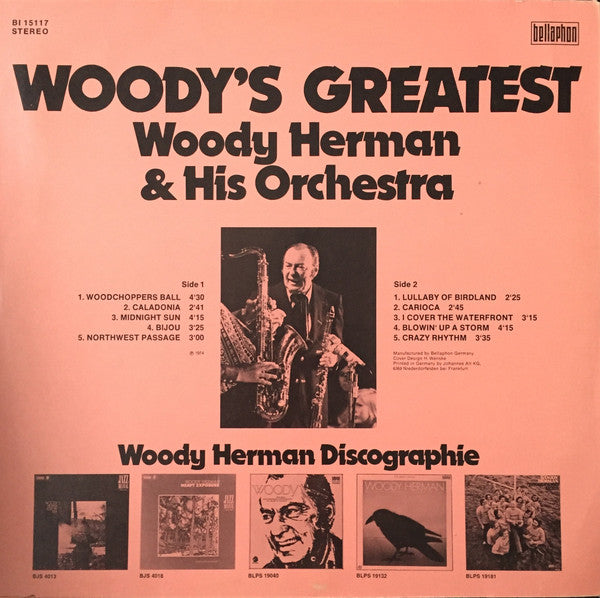Woody Herman And His Orchestra : Woody's Greatest (LP, Comp)