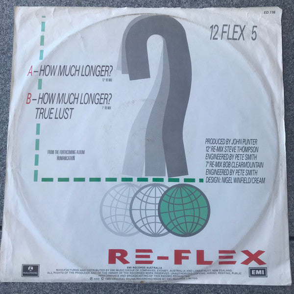 Re-Flex (2) : How Much Longer (12", Single, Promo)