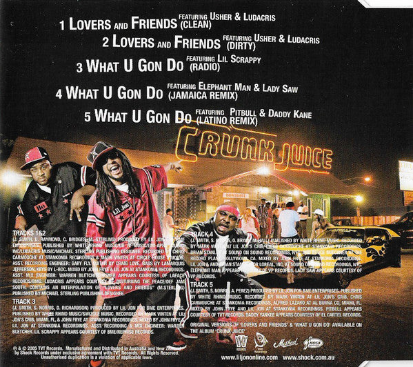 Lil' Jon & The East Side Boyz Feat. Usher & Ludacris : Lovers And Friends (CD, Maxi)
