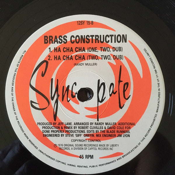 Brass Construction : Ha Cha Cha (12")