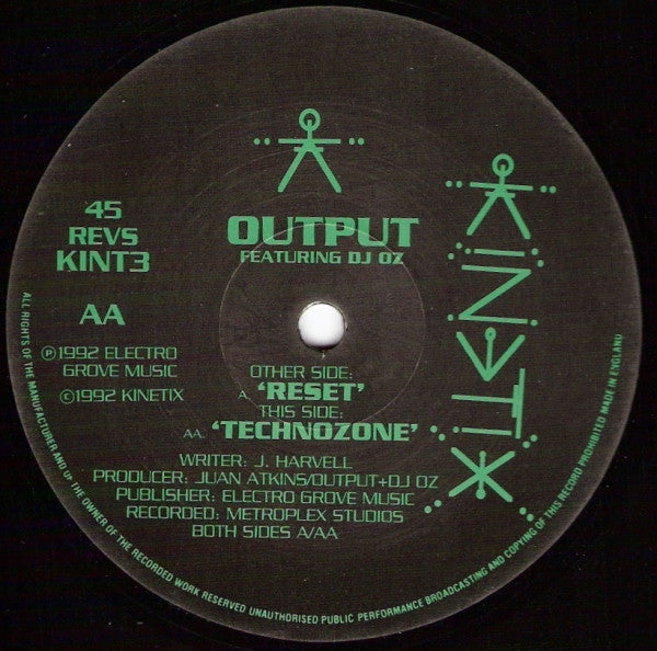 Output (3) Featuring DJ Oz : Reset / Technozone (12")