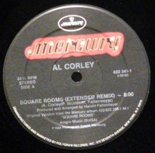 Al Corley : Square Rooms (12", Maxi)