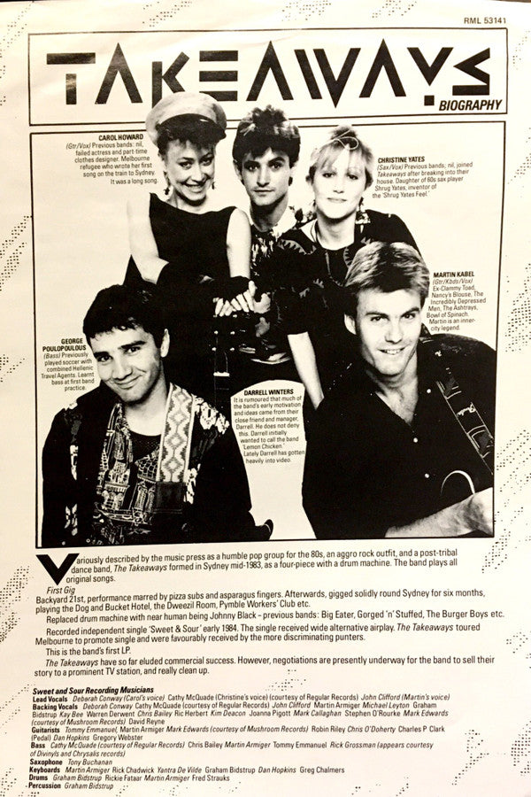 The Takeaways : Sweet And Sour Volume 2 (LP, Album)