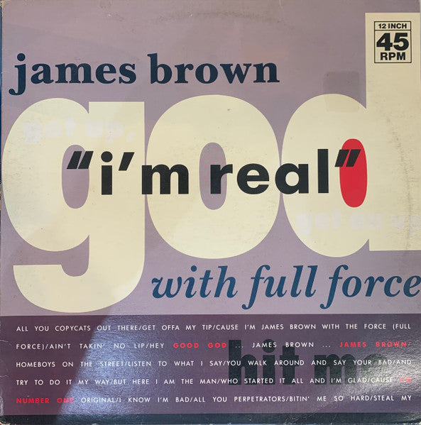 James Brown With Full Force : I&#39;m Real (12&quot;, Maxi)