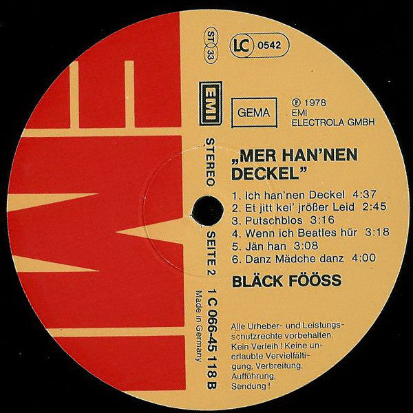 Bläck Fööss : Mer Han'Nen Deckel (LP, Album, Gat)