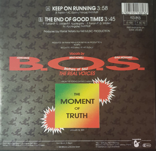 The Real Milli Vanilli : Keep On Running (The Original) (7", Single)