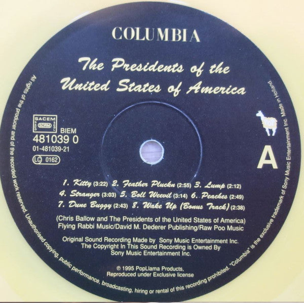 The Presidents Of The United States Of America : The Presidents Of The United States Of America (LP, Album, Ltd, Yel)