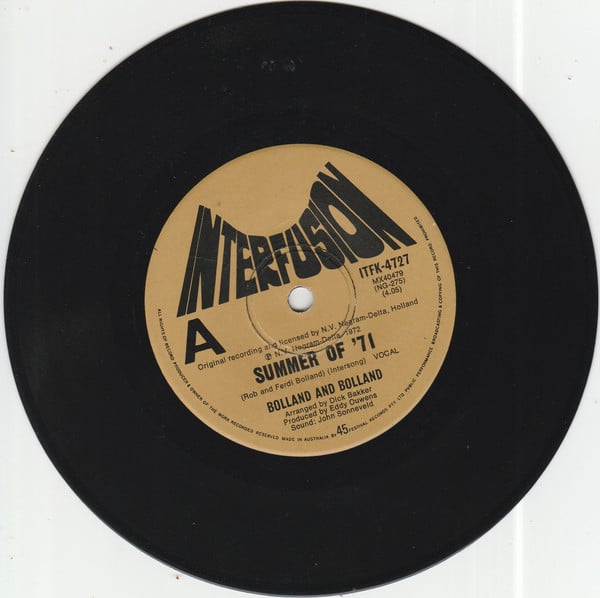 Bolland &amp; Bolland : Summer Of &#39;71 (7&quot;, Single)