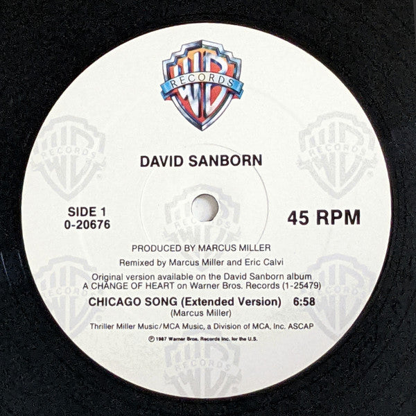 David Sanborn : Chicago Song (12", Maxi)