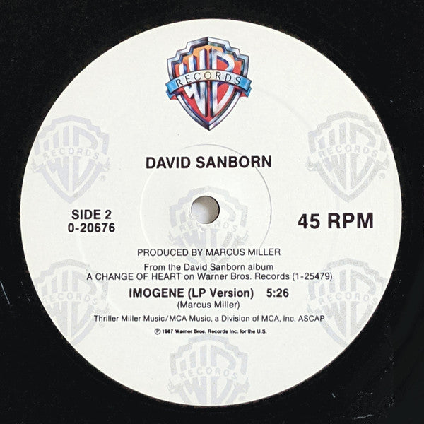 David Sanborn : Chicago Song (12", Maxi)