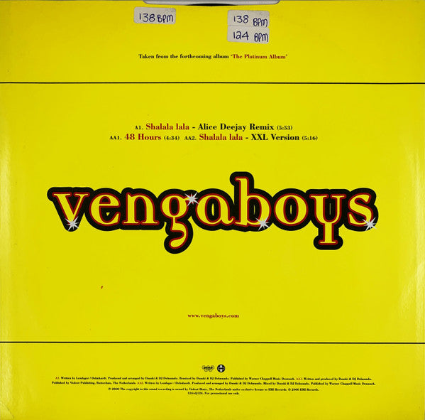 Vengaboys : Shalala Lala (12", Single, Promo)