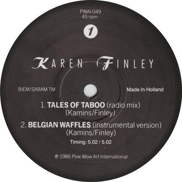 Karen Finley : Tales Of Taboo (12")