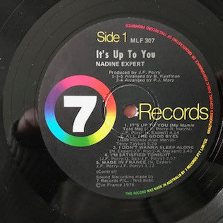 Nadine Expert : It's Up To You (LP, Album, Gat)