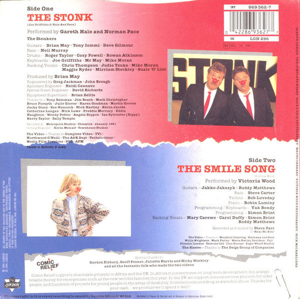 Hale And Pace And The Stonkers / Victoria Wood : The Stonk / The Smile Song (7", Single, Inj)