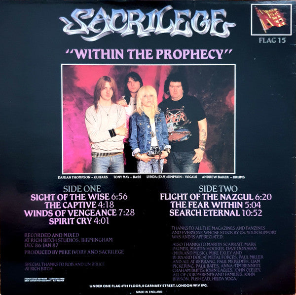 Sacrilege : Within The Prophecy (LP, Album)