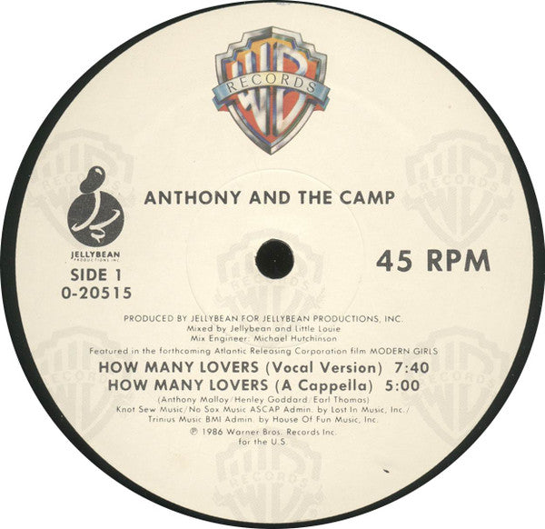 Anthony And The Camp : How Many Lovers (12", Maxi)