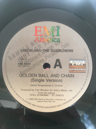 Jason &amp; The Scorchers : Golden Ball And Chain (Single Version) (7&quot;, Single, Promo)