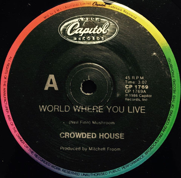 Crowded House : World Where You Live (7", Single)