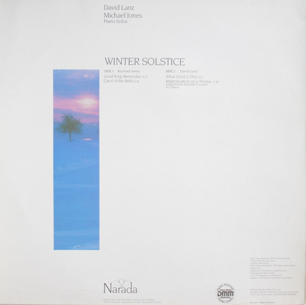 David Lanz, Michael Jones : Winter Solstice (Piano Solos) (LP, Album, DMM)