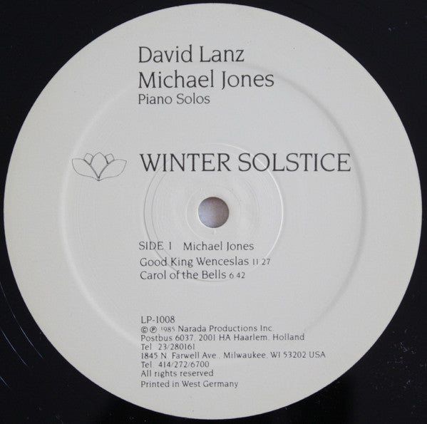 David Lanz, Michael Jones : Winter Solstice (Piano Solos) (LP, Album, DMM)