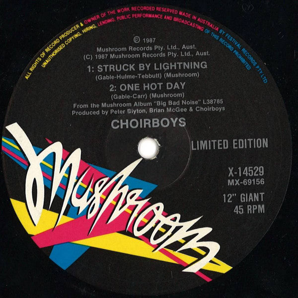 Choirboys : Run To Paradise (12", Single, Ltd)