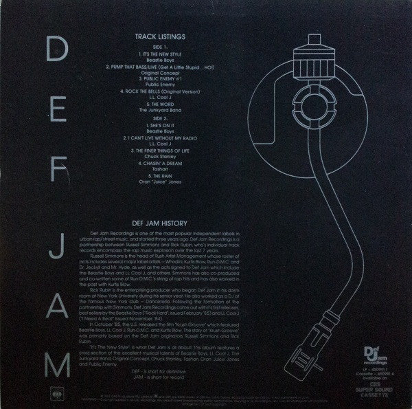 Various : Def Jam (It's The New Style!) (LP, Comp)