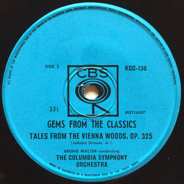 Columbia Symphony Orchestra, Bruno Walter : The Blue Danube And Tales From The Vienna Woods (7", RE)