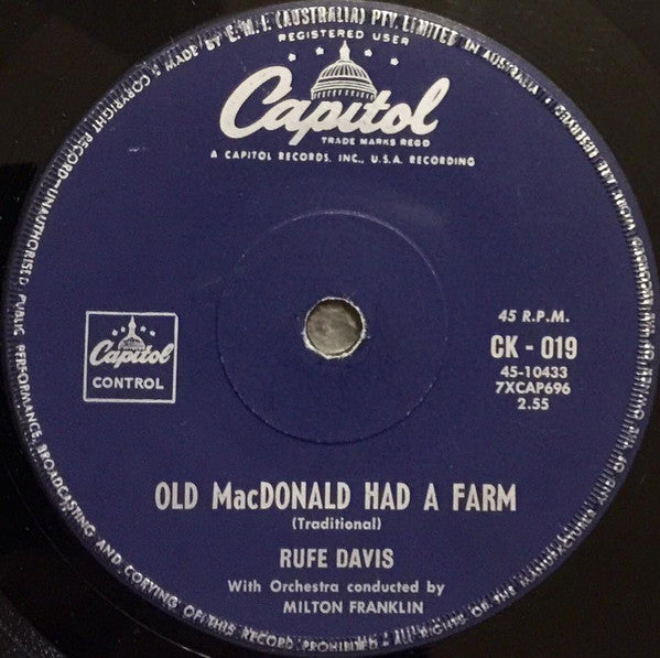 Rufe Davis : Old MacDonald Had A Farm (7", Single)