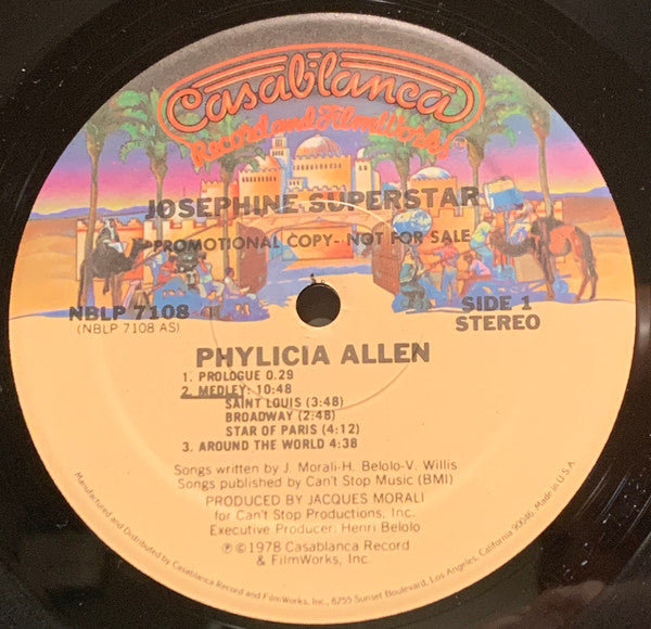 Phylicia Allen : Josephine Superstar (LP, Album, P/Mixed, Promo)