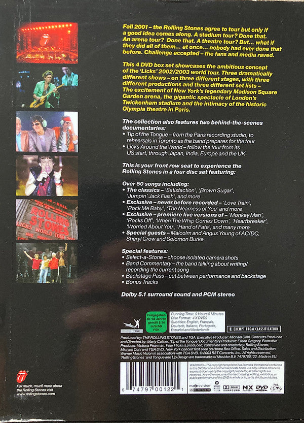 The Rolling Stones : Four Flicks (4xDVD-V, Copy Prot., Multichannel, PAL, gre)