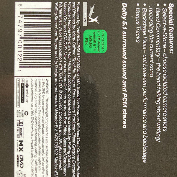The Rolling Stones : Four Flicks (4xDVD-V, Copy Prot., Multichannel, PAL, gre)