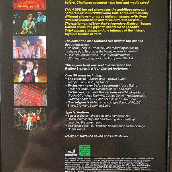 The Rolling Stones : Four Flicks (4xDVD-V, Copy Prot., Multichannel, PAL, gre)