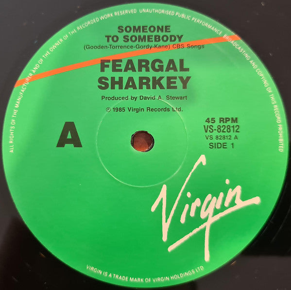 Feargal Sharkey : Someone To Somebody (12", Single)