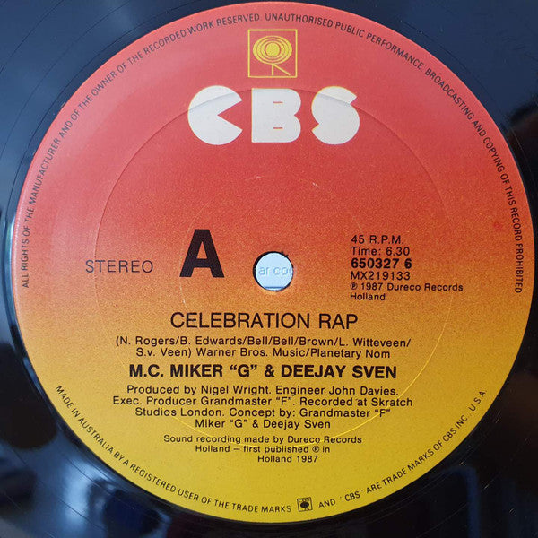 M.C. Miker "G" & Deejay Sven* : Celebration Rap (12")