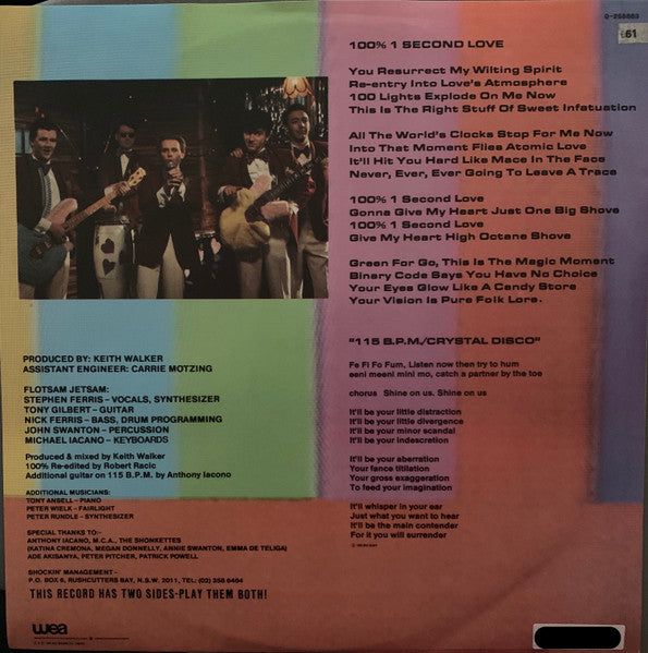 Flotsam Jetsam : 100% One Second Love (12")