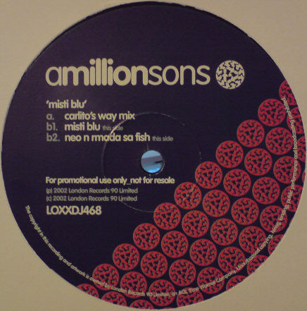 Amillionsons : Misti Blu (12", Promo)