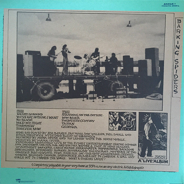 Cold Chisel : The Barking Spiders Live 1983 (LP, Album)