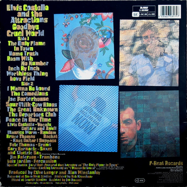 Elvis Costello & The Attractions : Goodbye Cruel World (LP, Album)