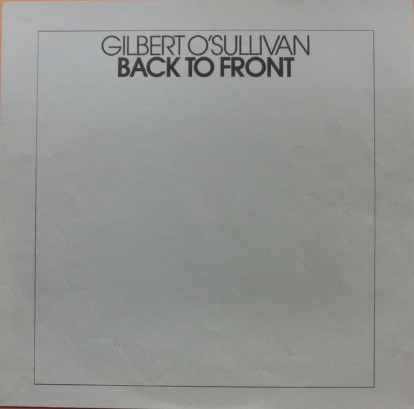 Gilbert O'Sullivan : Back To Front (LP, Album)