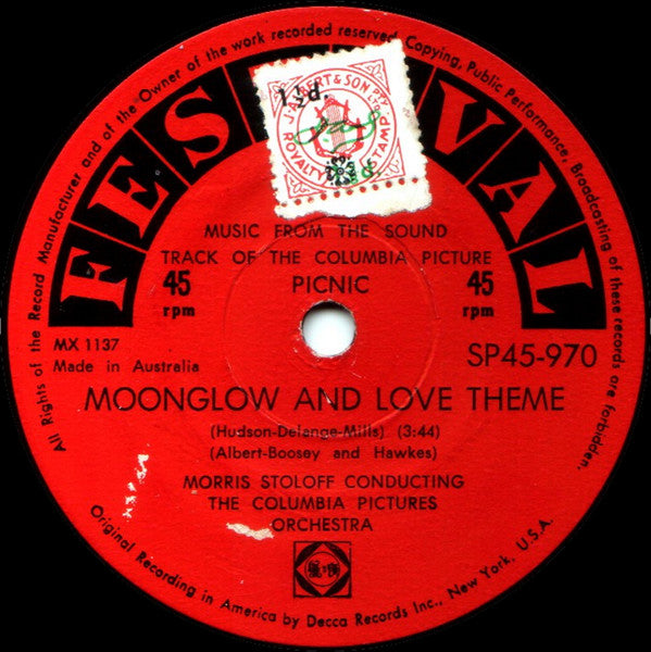 The Columbia Pictures Orchestra : Love Theme (7&quot;, Single)