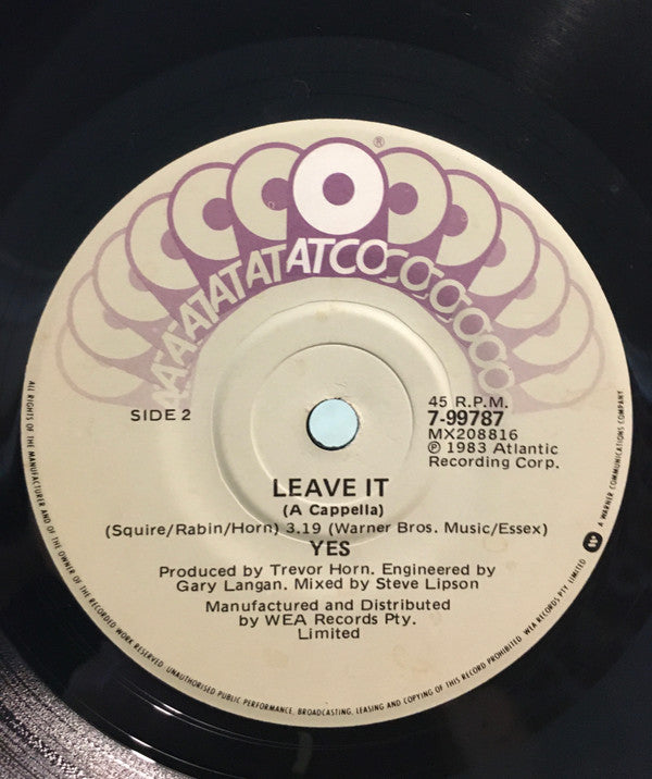 Yes : Leave It (7", Single)