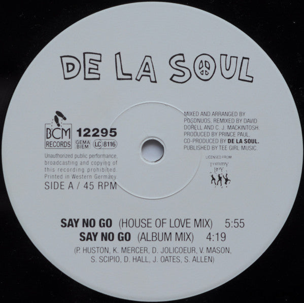 De La Soul : Say No Go (12")