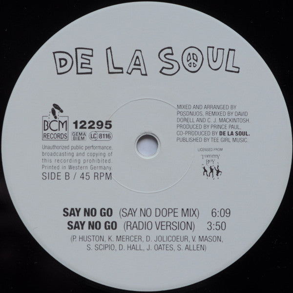 De La Soul : Say No Go (12")