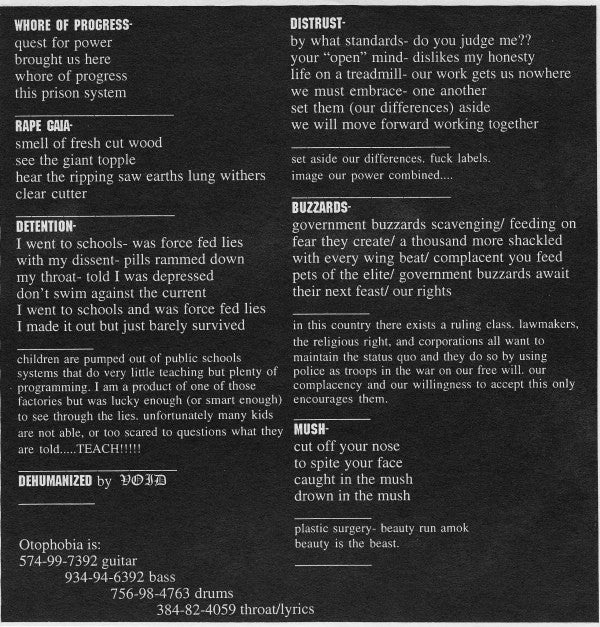 Otophobia : Source Of Confusion (7")