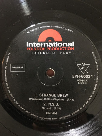 Cream (2) : Strange Brew (7", EP)