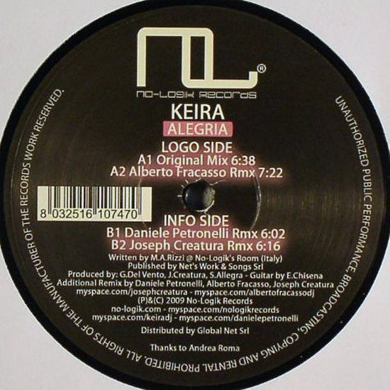 Keira : Alegria (12&quot;)