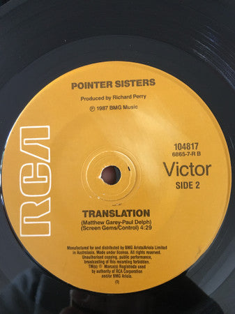 Pointer Sisters : He Turned Me Out/ Translation  (7")