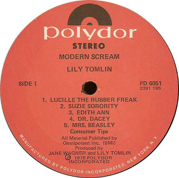 Lily Tomlin : Modern Scream (LP, Album, She)