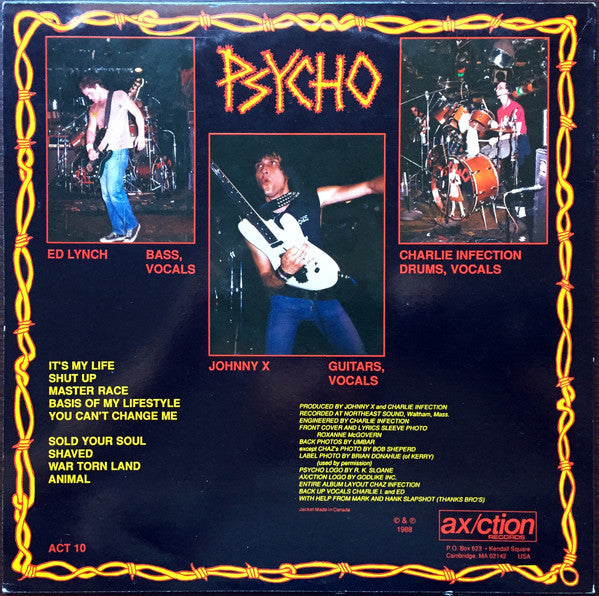 Psycho (10) : You Love Us... You Hate Us... (12", Gol)