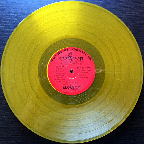 Psycho (10) : You Love Us... You Hate Us... (12", Gol)